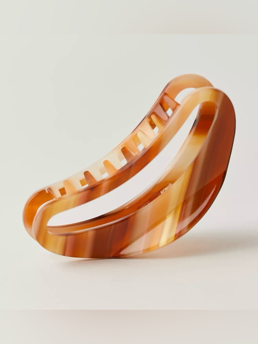 NWT Free People Simply Living Claw Hair Clip Peach Mix